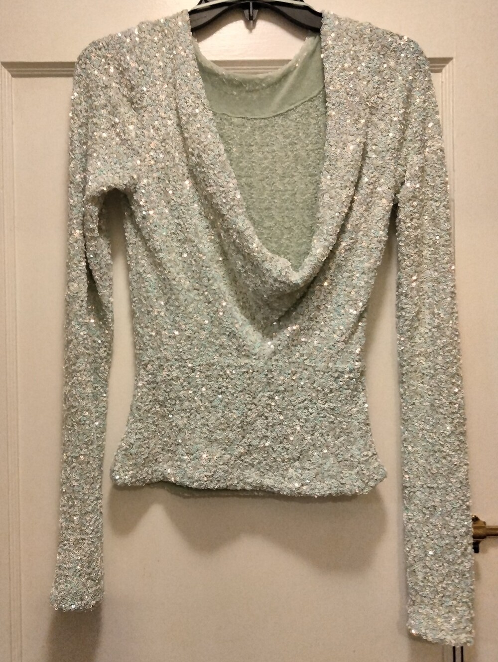NWOT Size S Intimately Free People Leading The Way Long Sleeve Sequin Top - Picture 5 of 12
